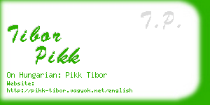 tibor pikk business card